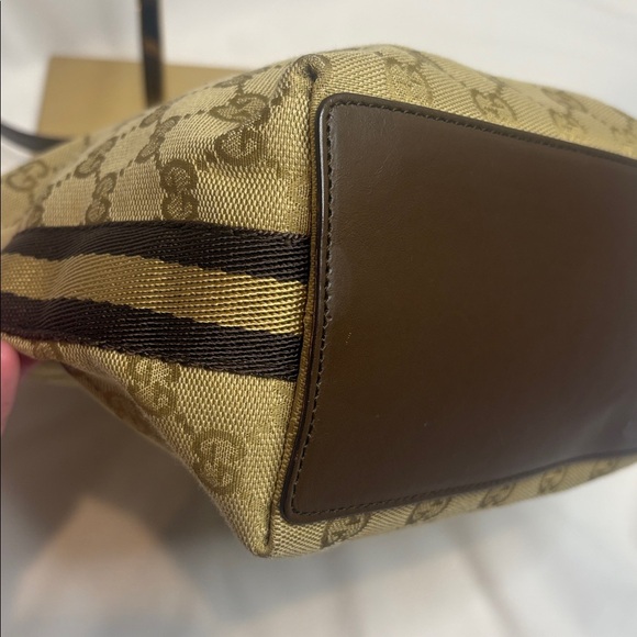 Gucci GG canvas small tote - brown and tan - Picture 8 of 12